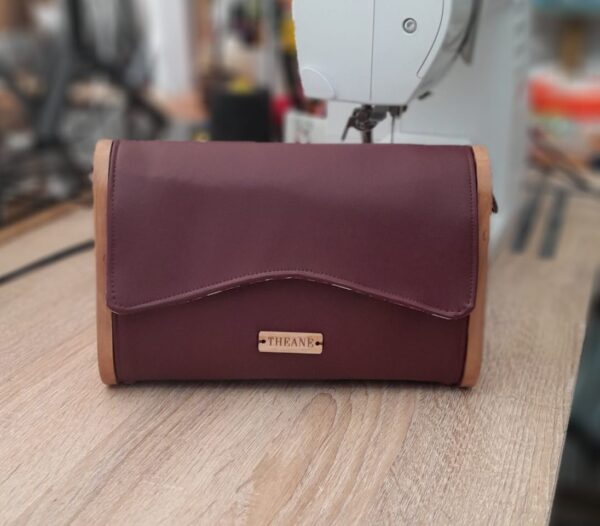 Mini sac bois et alter-cuir de raisin bordeaux 114 – Image 2