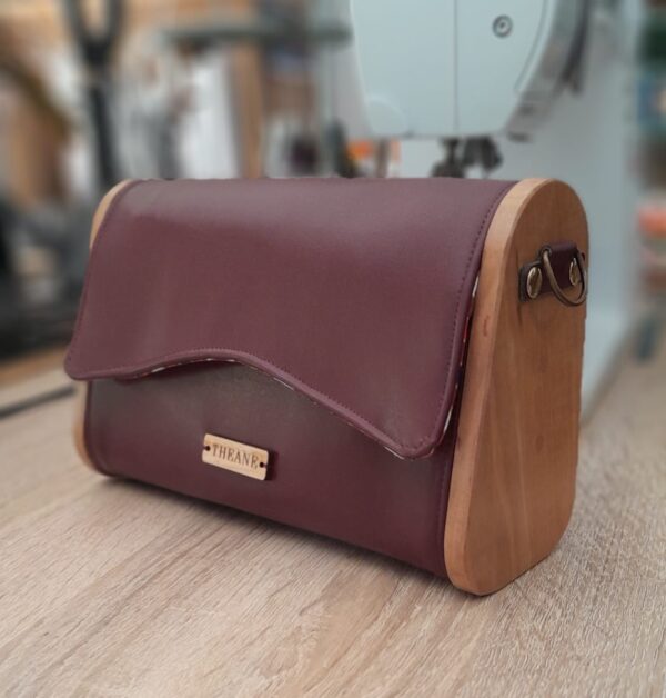 Mini sac bois et alter-cuir de raisin bordeaux 114 – Image 3