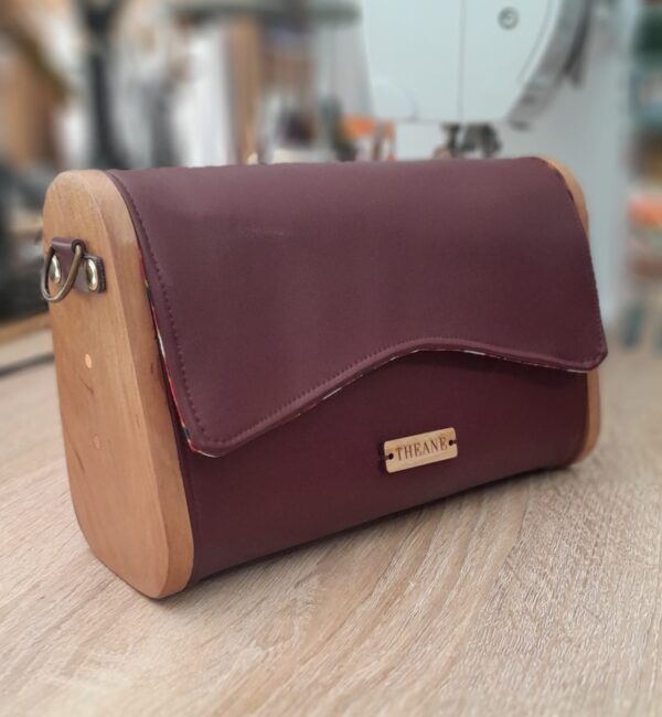 Mini sac bois et alter-cuir de raisin bordeaux 114 – Image 4