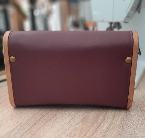 Mini sac bois et alter-cuir de raisin bordeaux 114 – Image 5