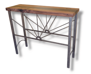 Console N°5 Orme, résine et métal