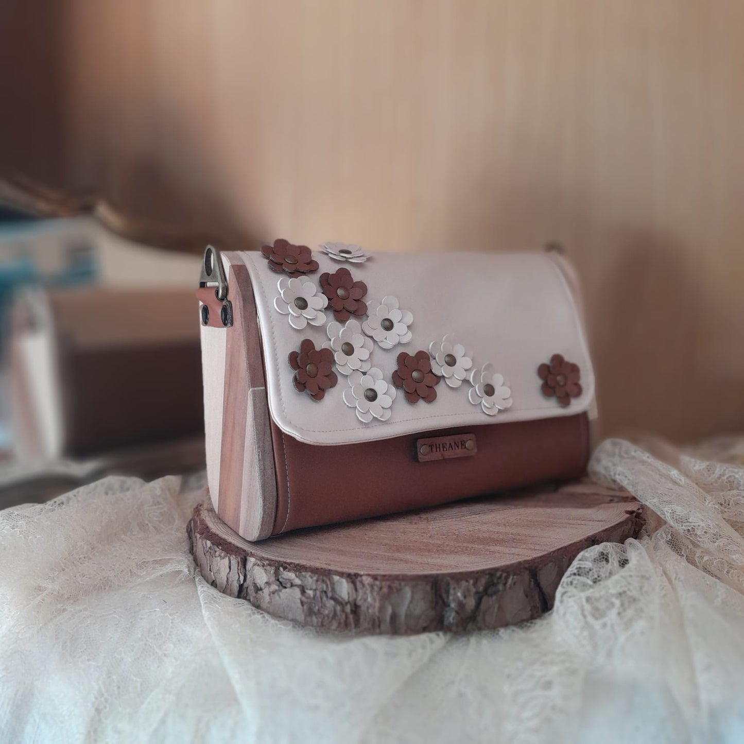 Mini sac bois et raisin sable fleuri n°162 – Image 2