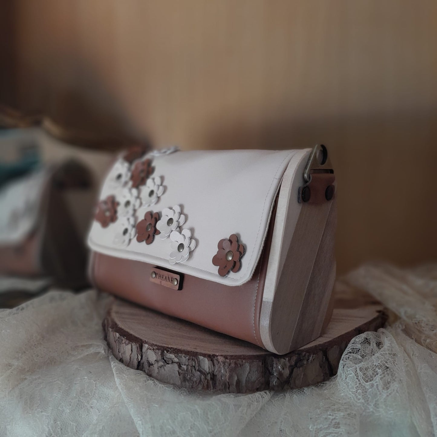 Mini sac bois et raisin sable fleuri n°162 – Image 3